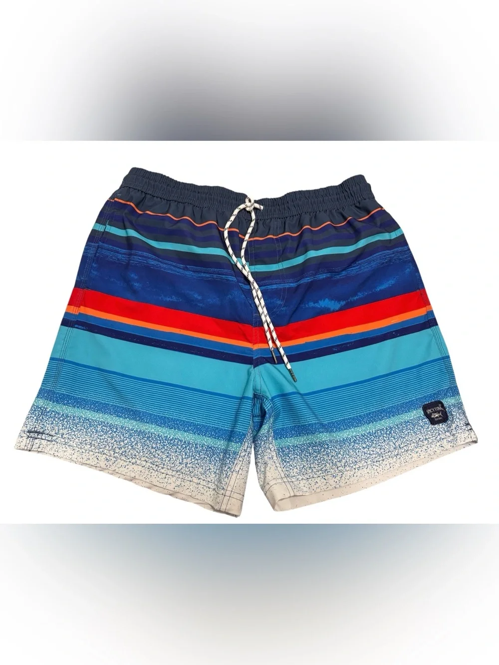 Spicy Tuna Men’s Swim Trunks Size L Striped Mesh Lined Worn Once